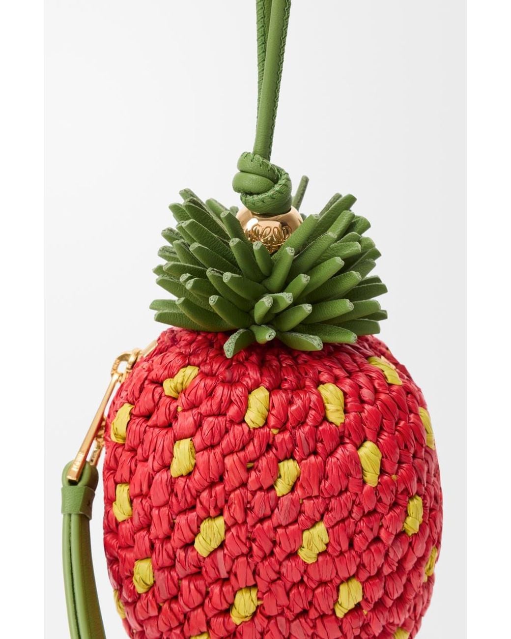 Loewe Green Strawberry Coin Purse