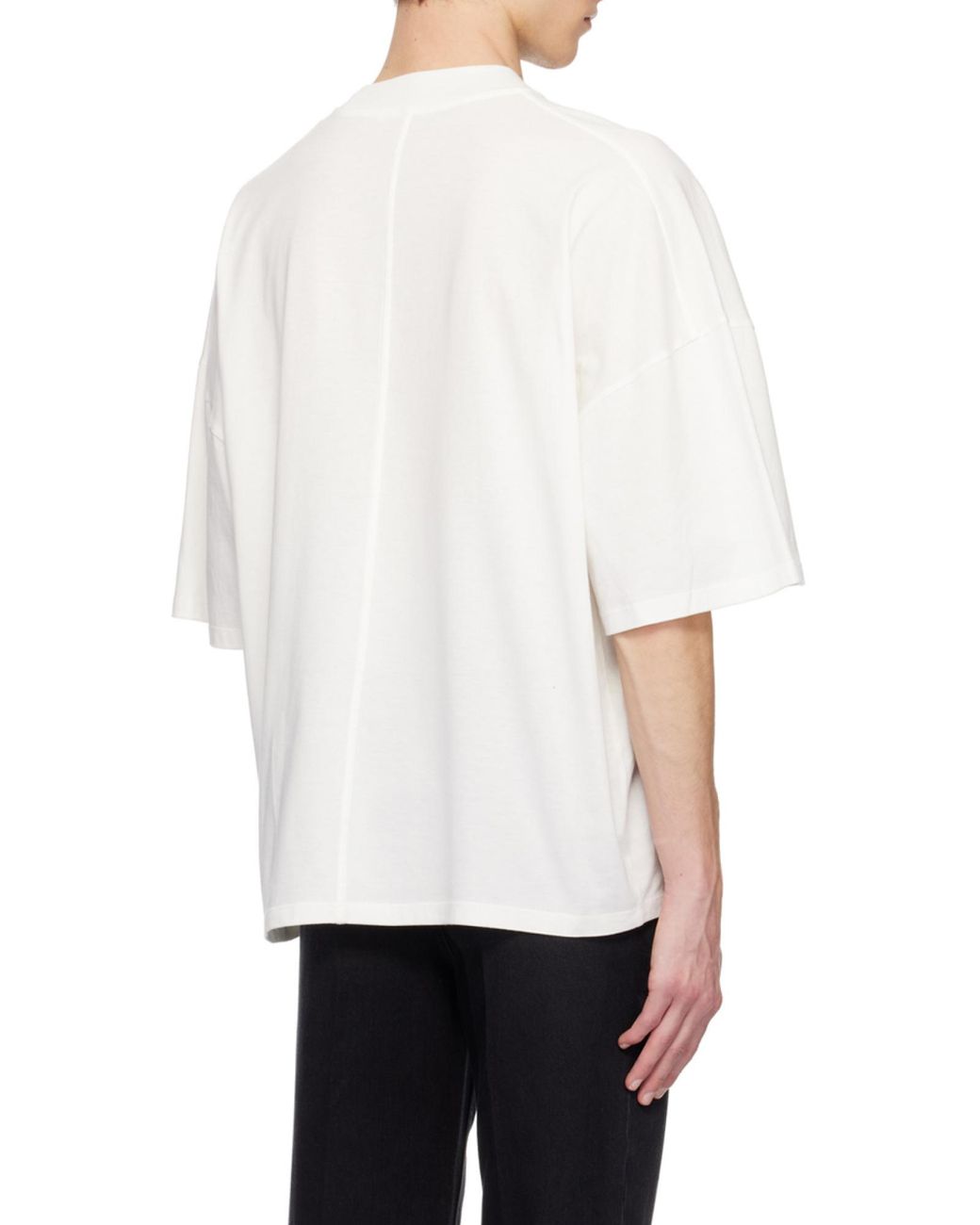 The Row White Dustin Crewneck Jersey T-Shirt for men