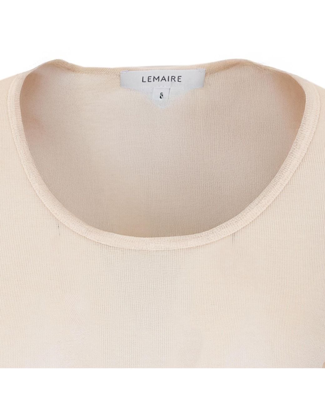 Lemaire White Trompe L'Oeil Ribbed Top