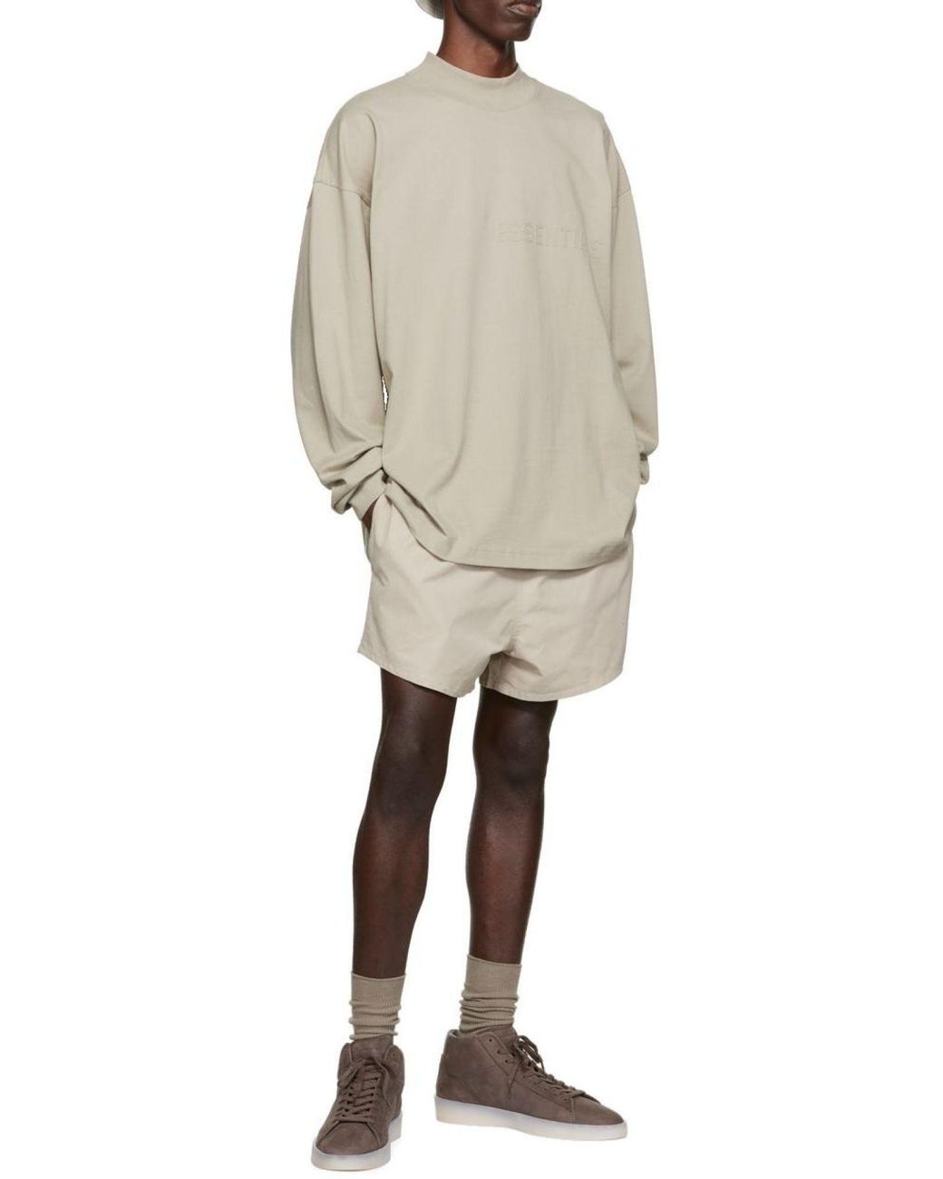 Fear Of God White Embossed-Logo Long-Sleeve T-Shirt