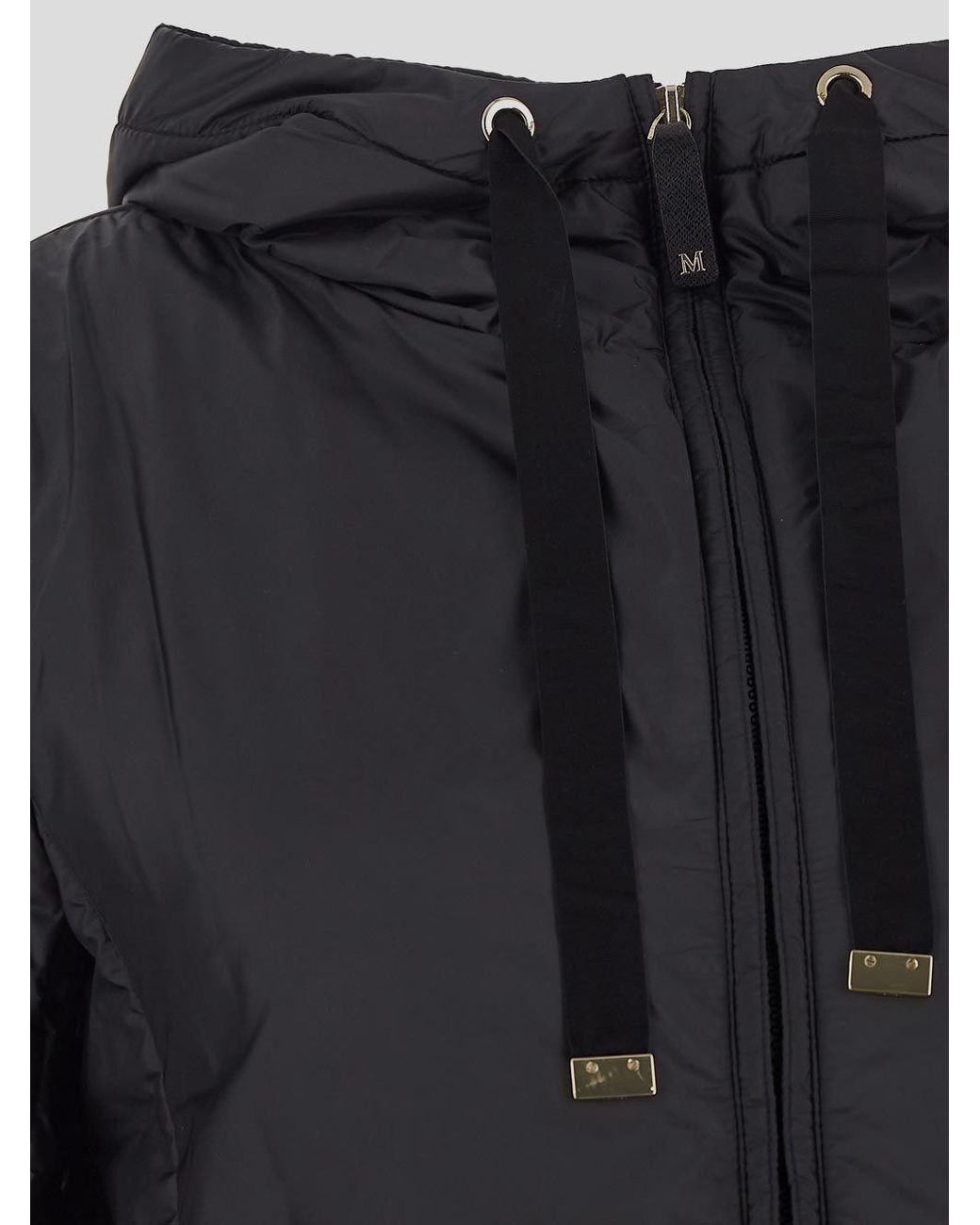 Max Mara Black The Cube Drawstring Zip-Up Jacket