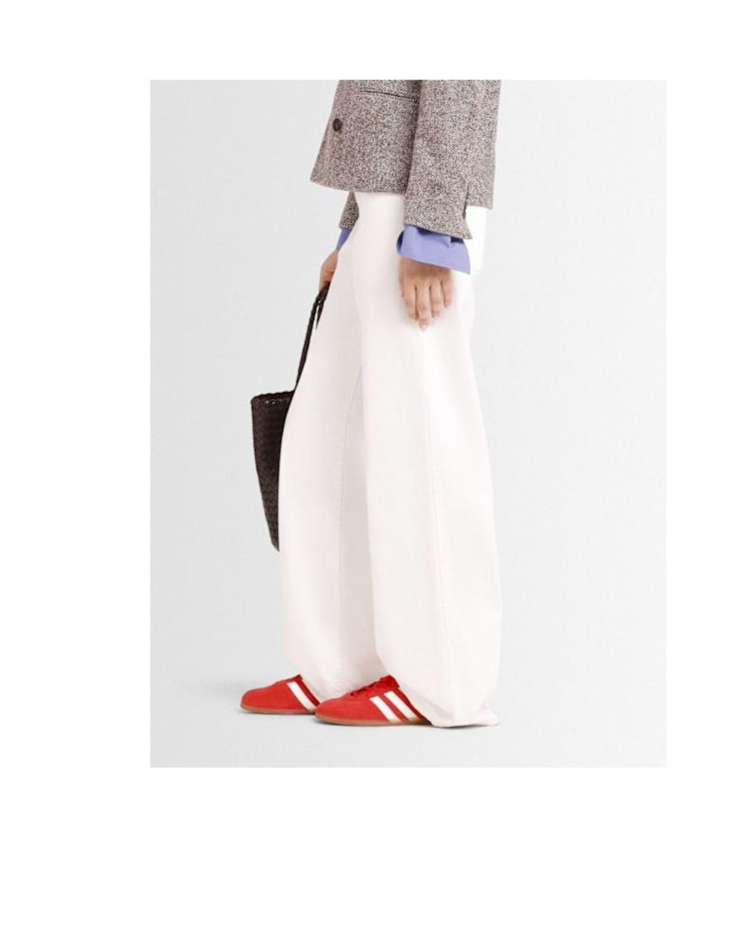 Adidas Originals Red Leatherpaneled Sneakers