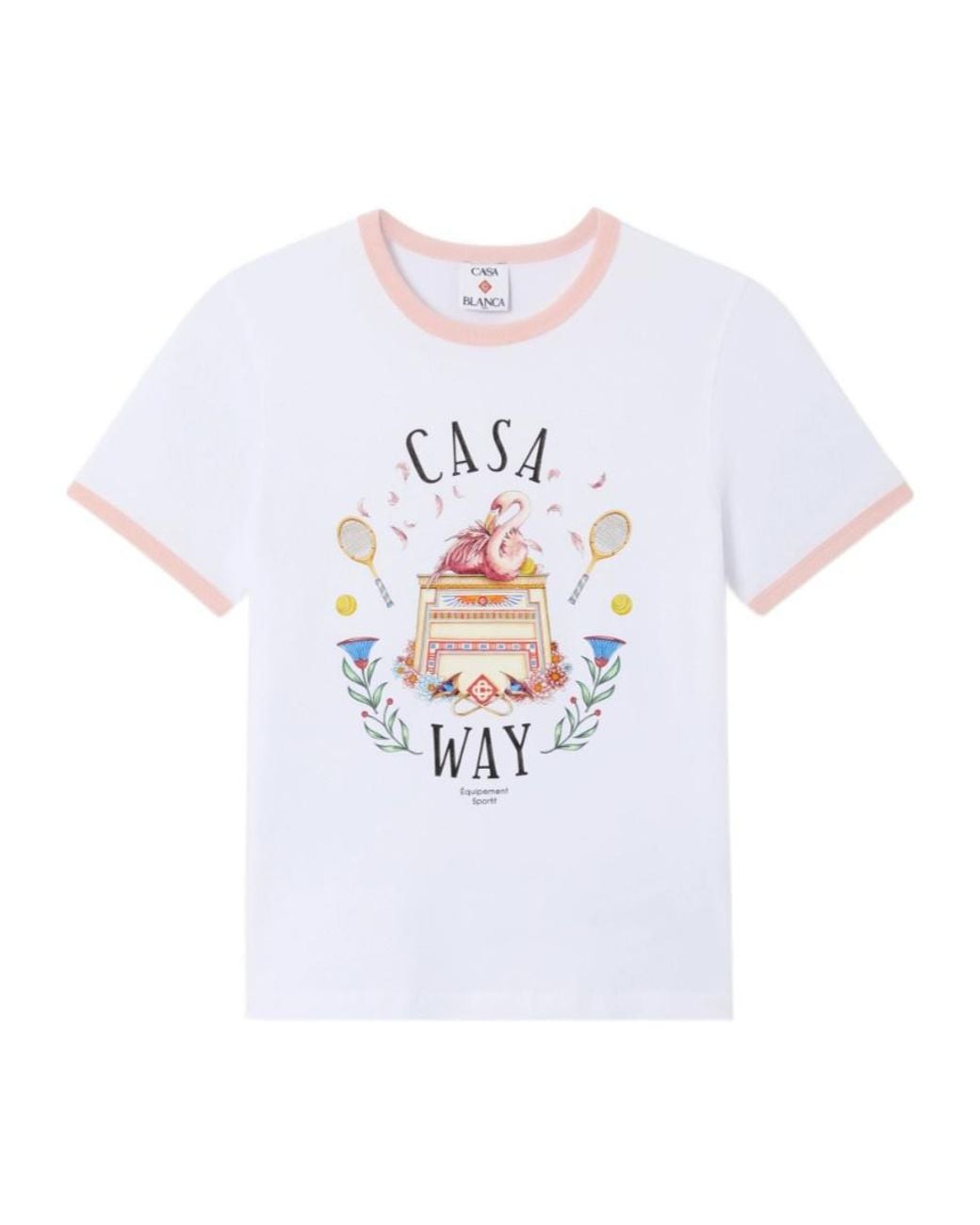 Casablanca White Casa Way Graphic-Print T-Shirt