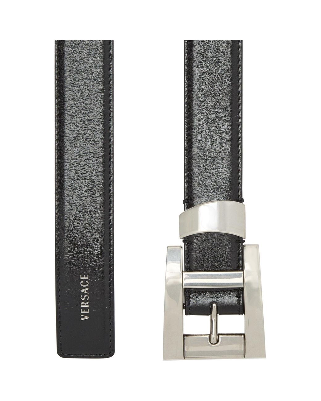 Versace White Smooth Belt