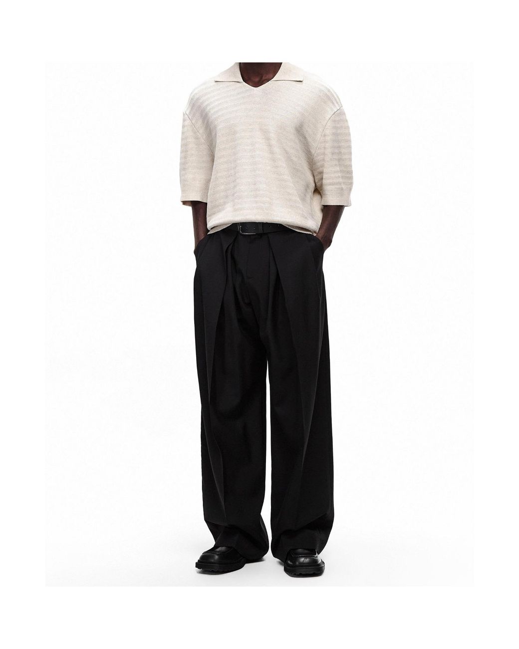 Jacquemus White Short-Sleeved Knit Polo Shirt for men