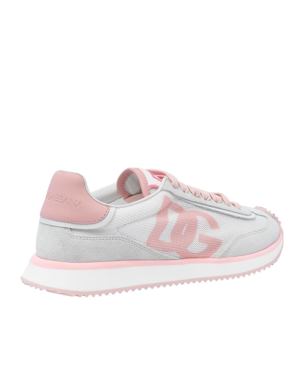 Dolce & Gabbana Pink Dg Logo Printed Low-Top Sneakers