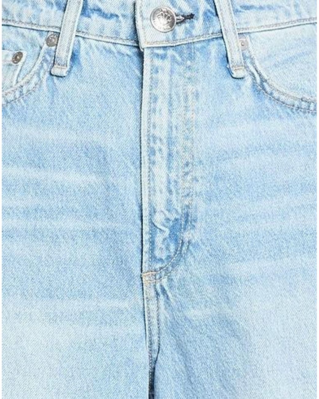 Rag & Bone Blue Denim Wide-Leg Pants