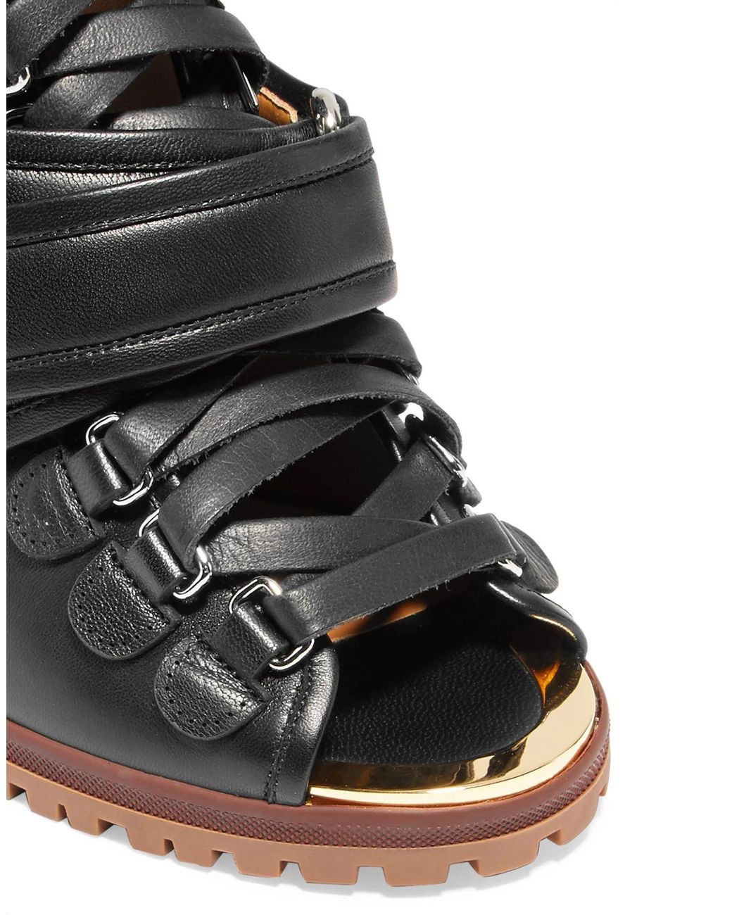 Chloé Black Open-Toe Ankle Boots