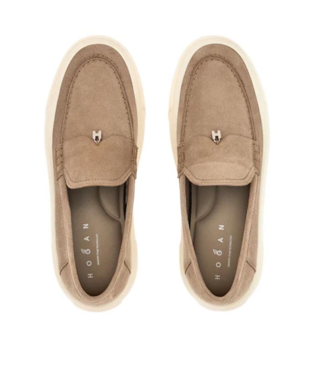 Hogan Natural Crosswind Charm Platform Flat Shoes