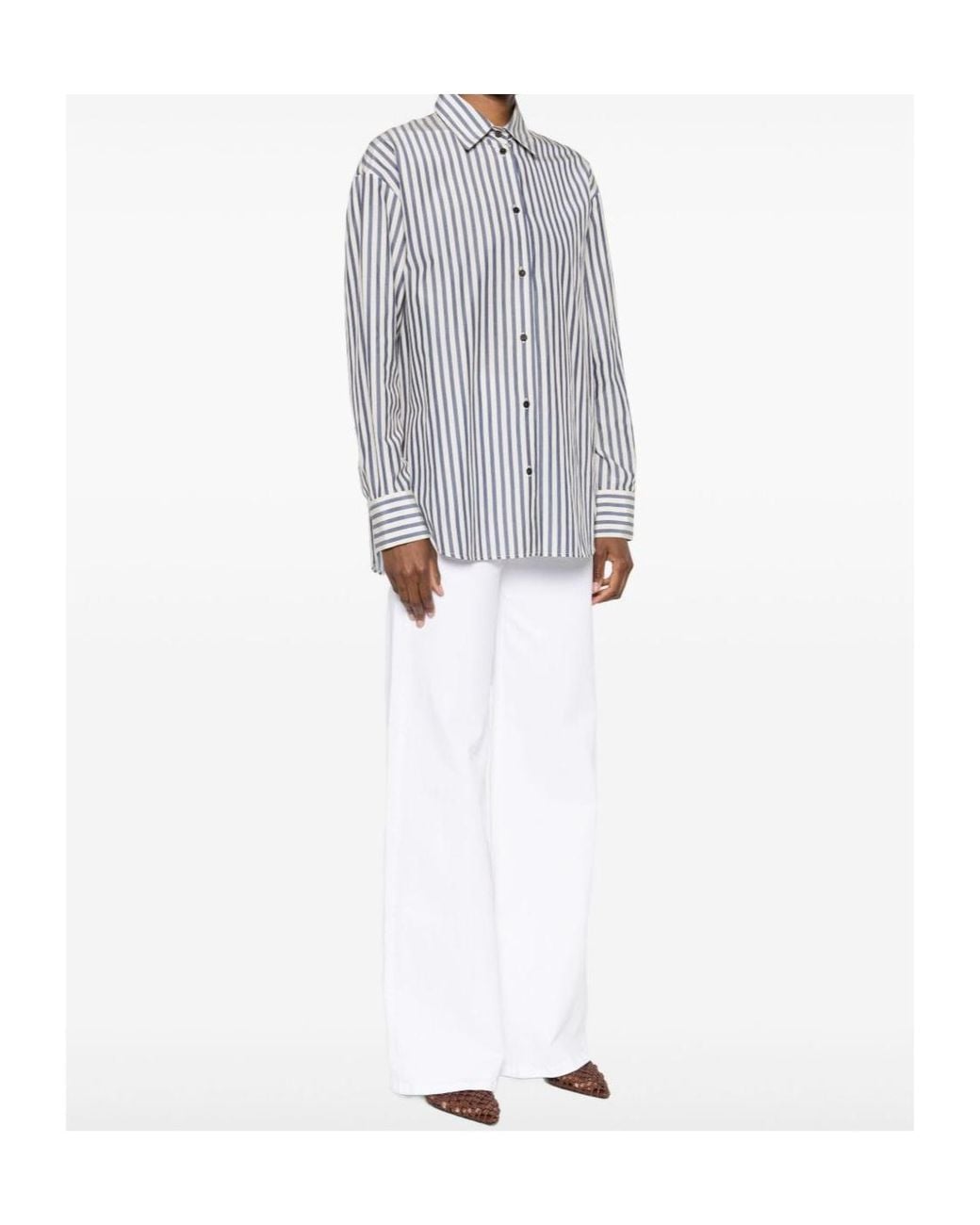 Forte_forte White Striped Shirt