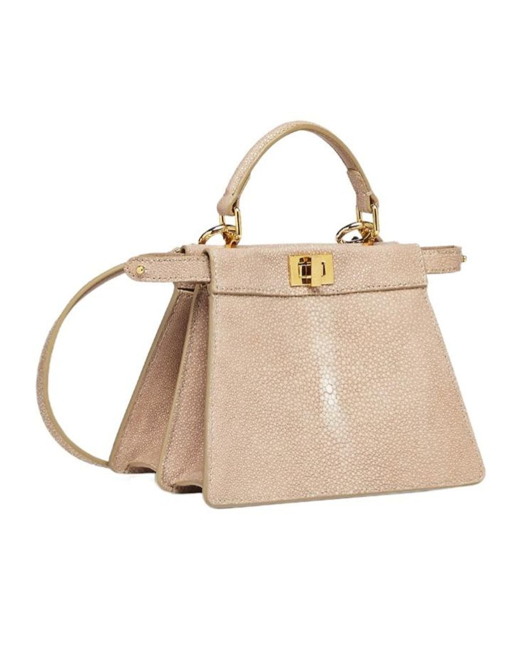 Fendi Natural Dove Stingray Leather