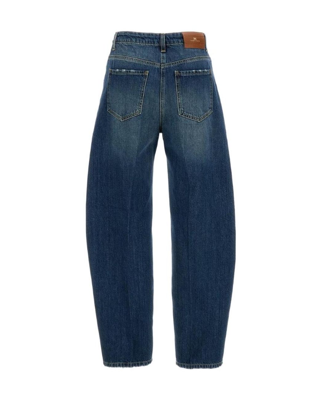 Elisabetta Franchi Blue Wide-Leg Jeans