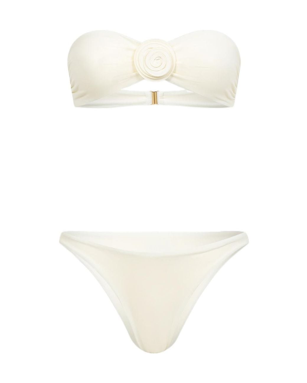 LaRevêche White Vesna Bandeau Bikini