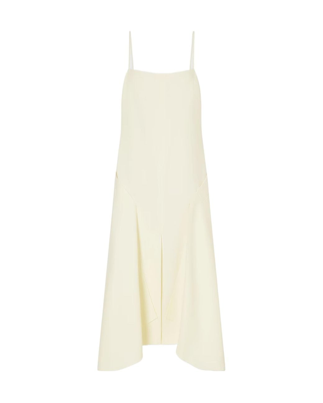 Brandon Maxwell White Spaghetti Strap Dress