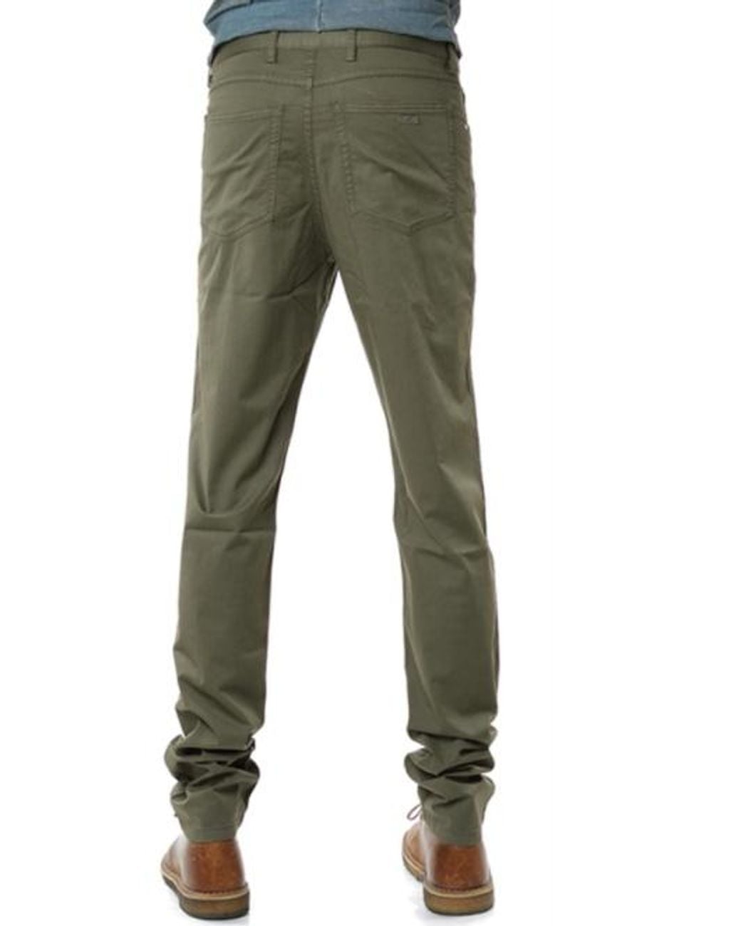 Paul & Shark Green Five-Pocket Stretch-Cotton Pants for men