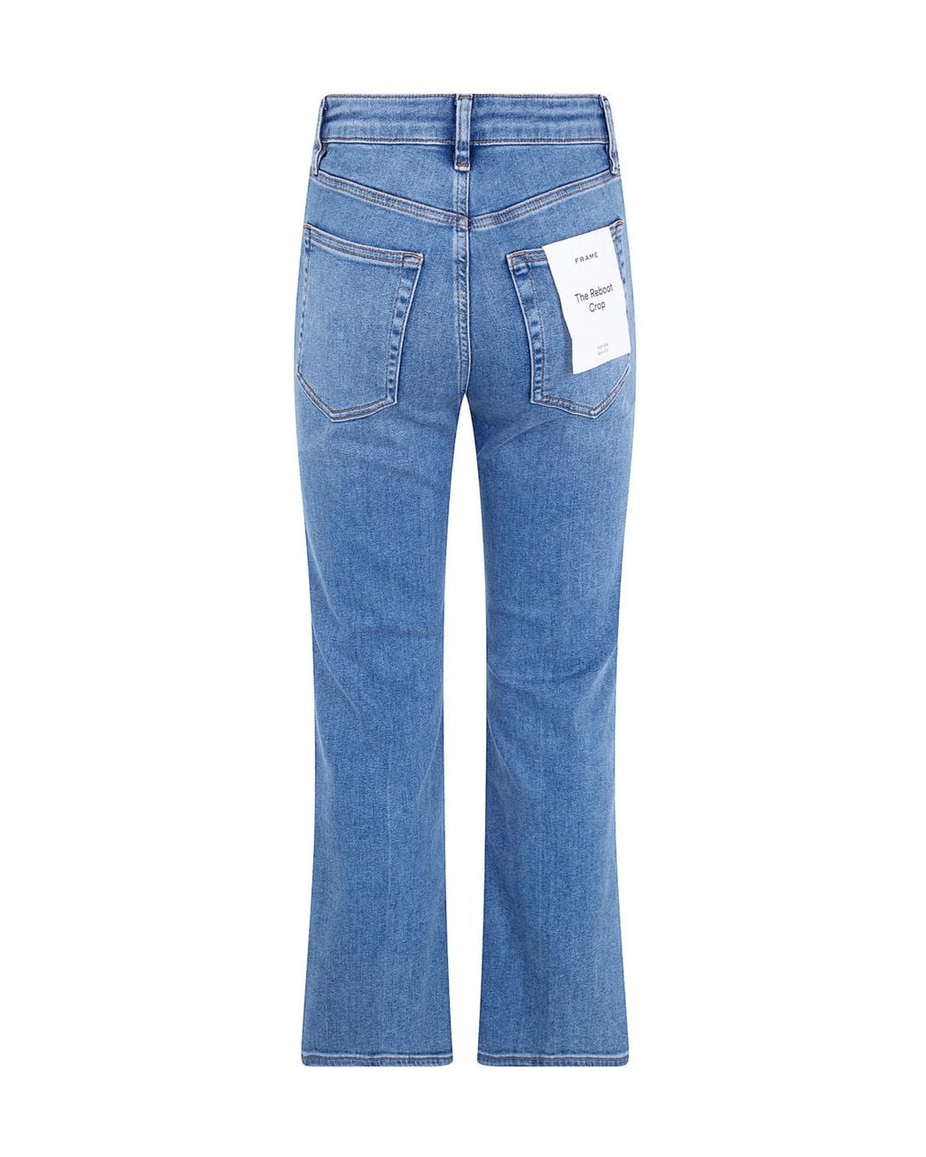 FRAME Blue Logo Patch Pants