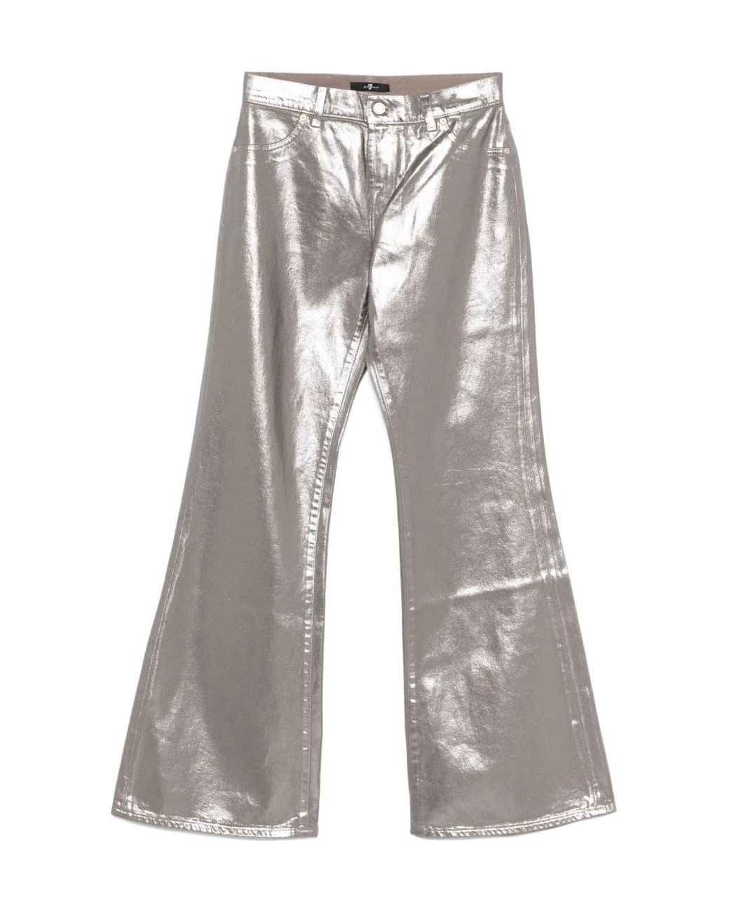 7 For All Mankind Gray Spencer Flare Pants