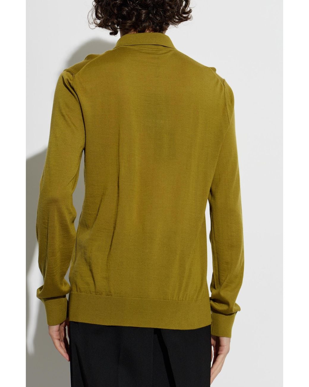Dolce & Gabbana Green Long-Sleeve Polo Shirt for men