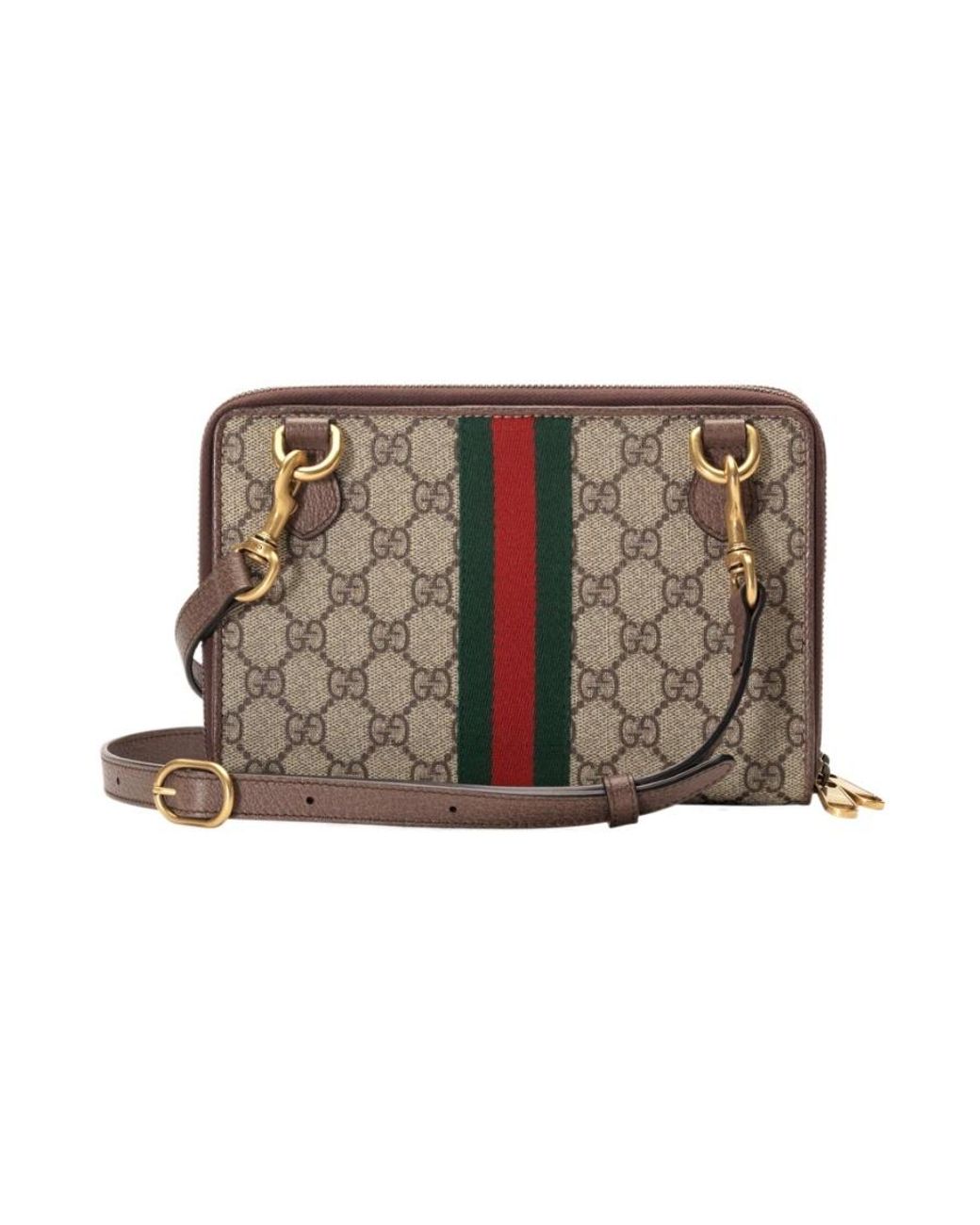Gucci Brown Ophidia Series Small Backpacks for men