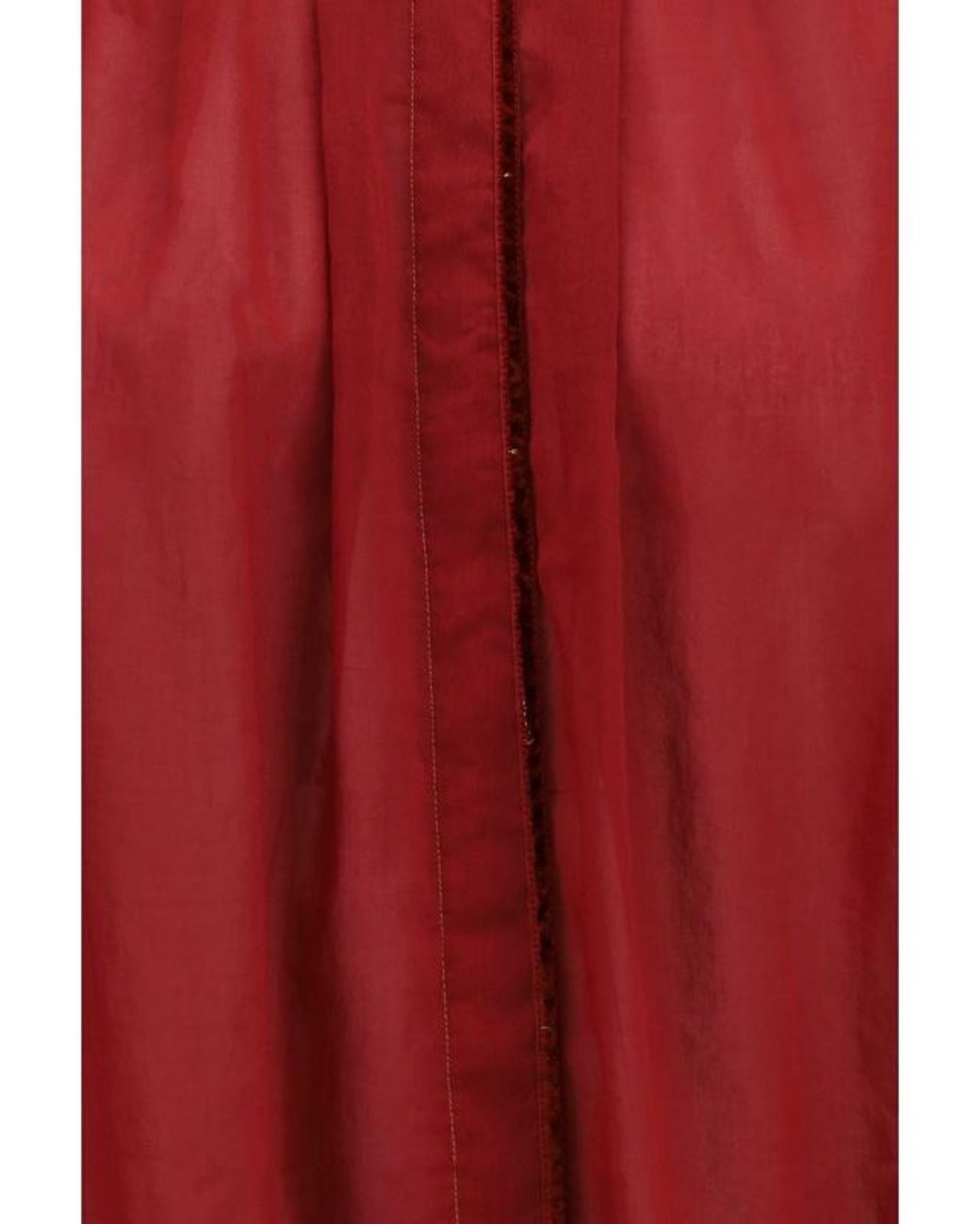 Forte_forte Red Pleated High Neck Blouse