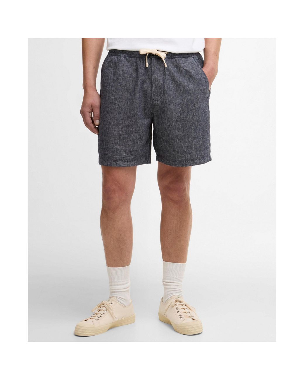 Barbour Gray Drawstring Shorts for men