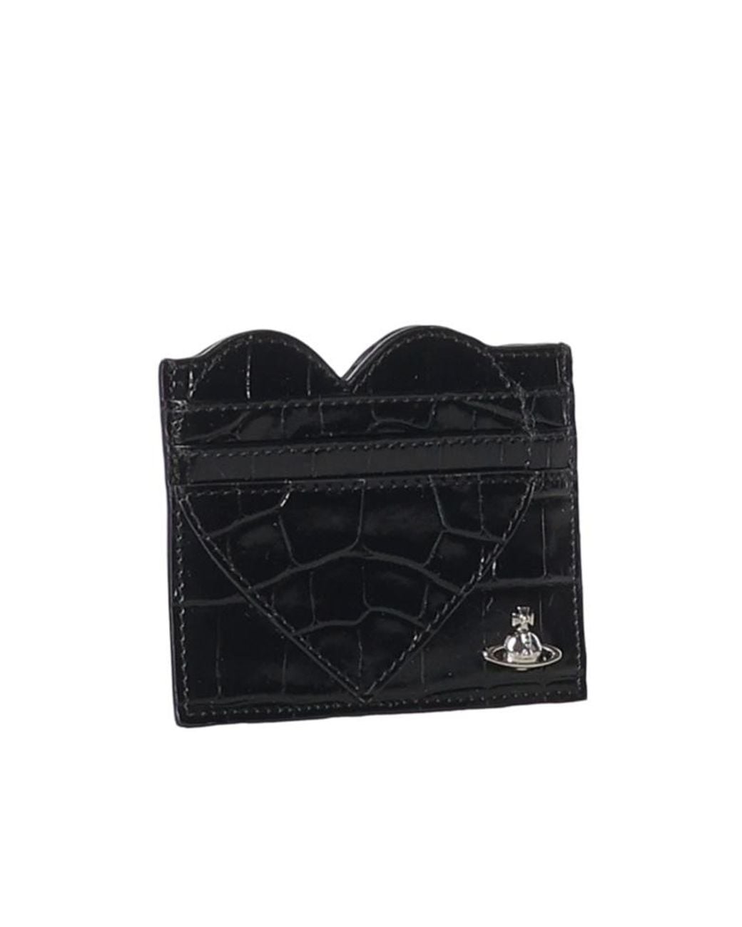 Vivienne Westwood Black Heart Embossed Card Holder