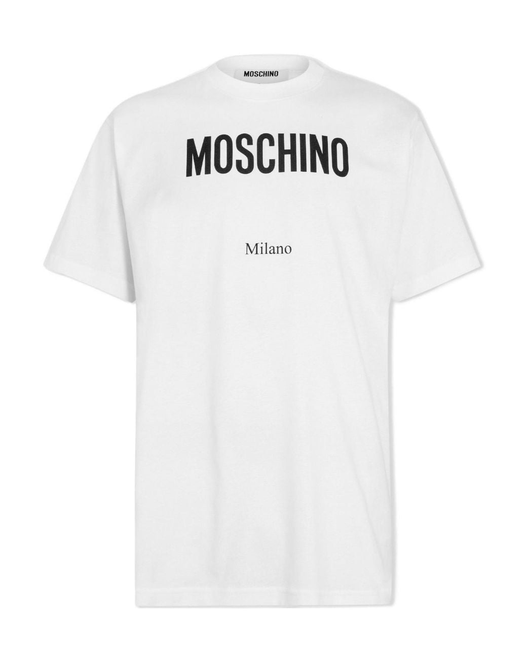 Moschino White Crewneck Shortsleeve Tee for men