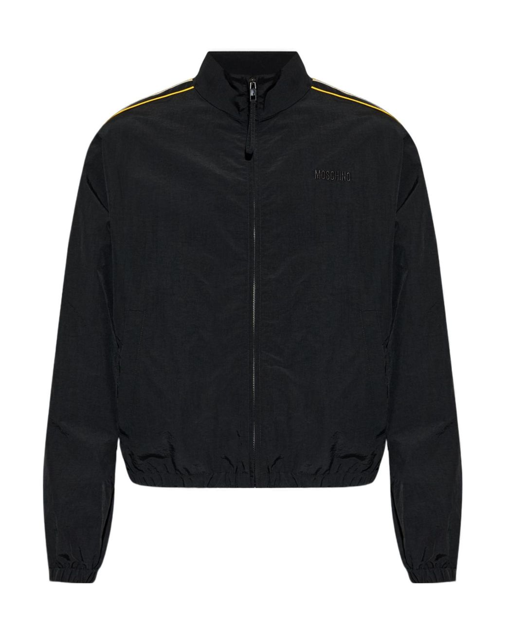 Moschino Black Stand-Up Collar Light Jacket for men