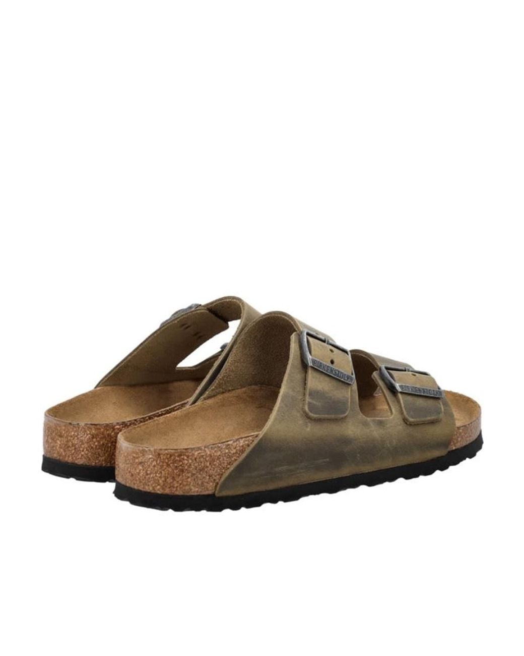 Birkenstock Brown Logo Pull-On Sandals for men