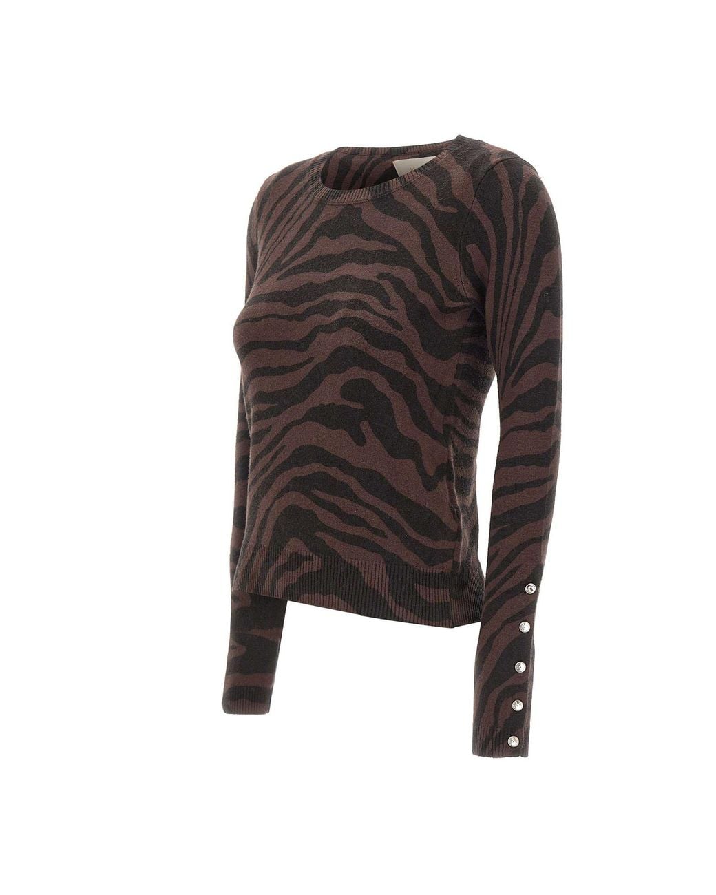 Kaos Black Animal Pattern Jumper