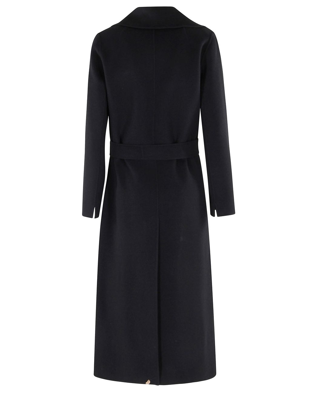 Max Mara Black Wool Robe Overcoat