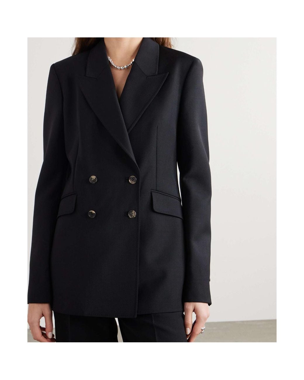 Gabriela Hearst Black Long-Sleeved Suit Jacket