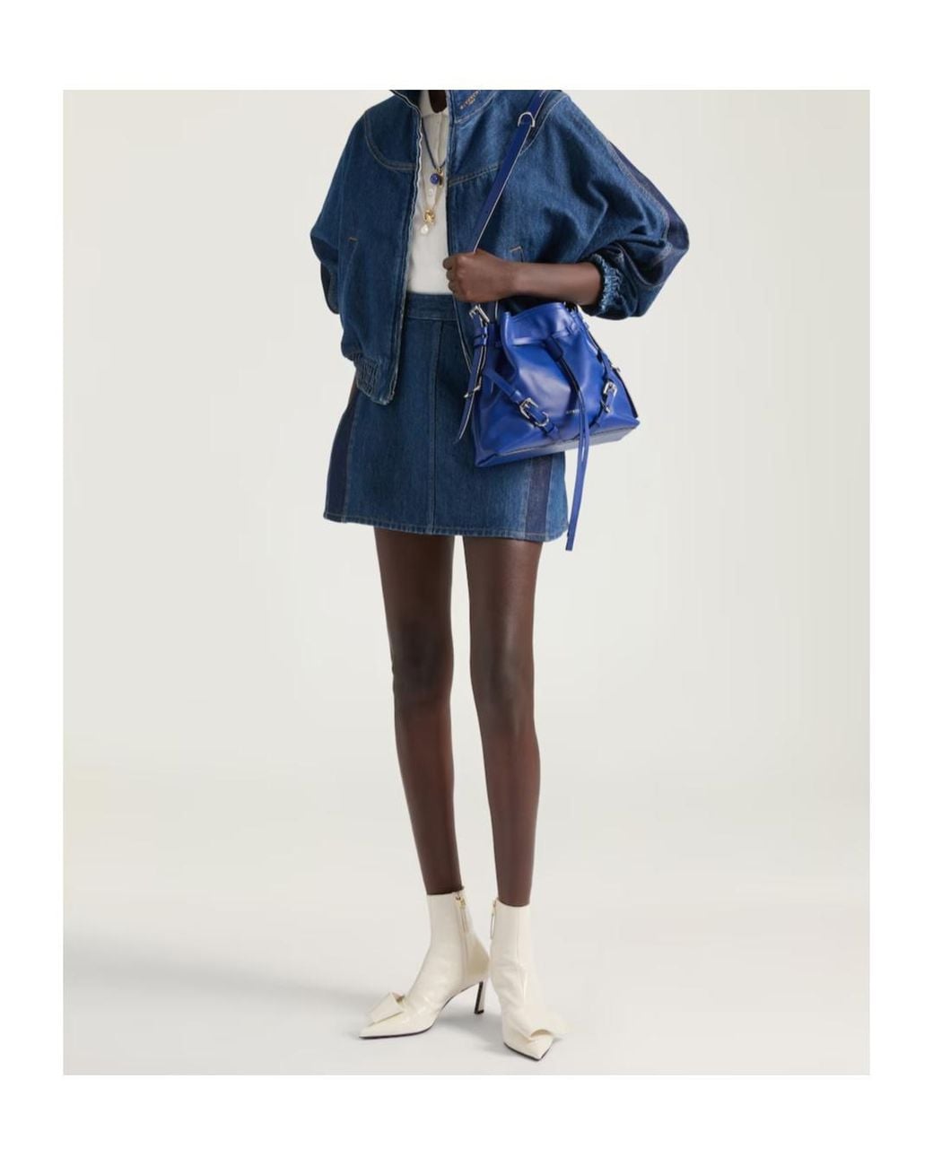 Givenchy Blue Mini Cocoon Skirt