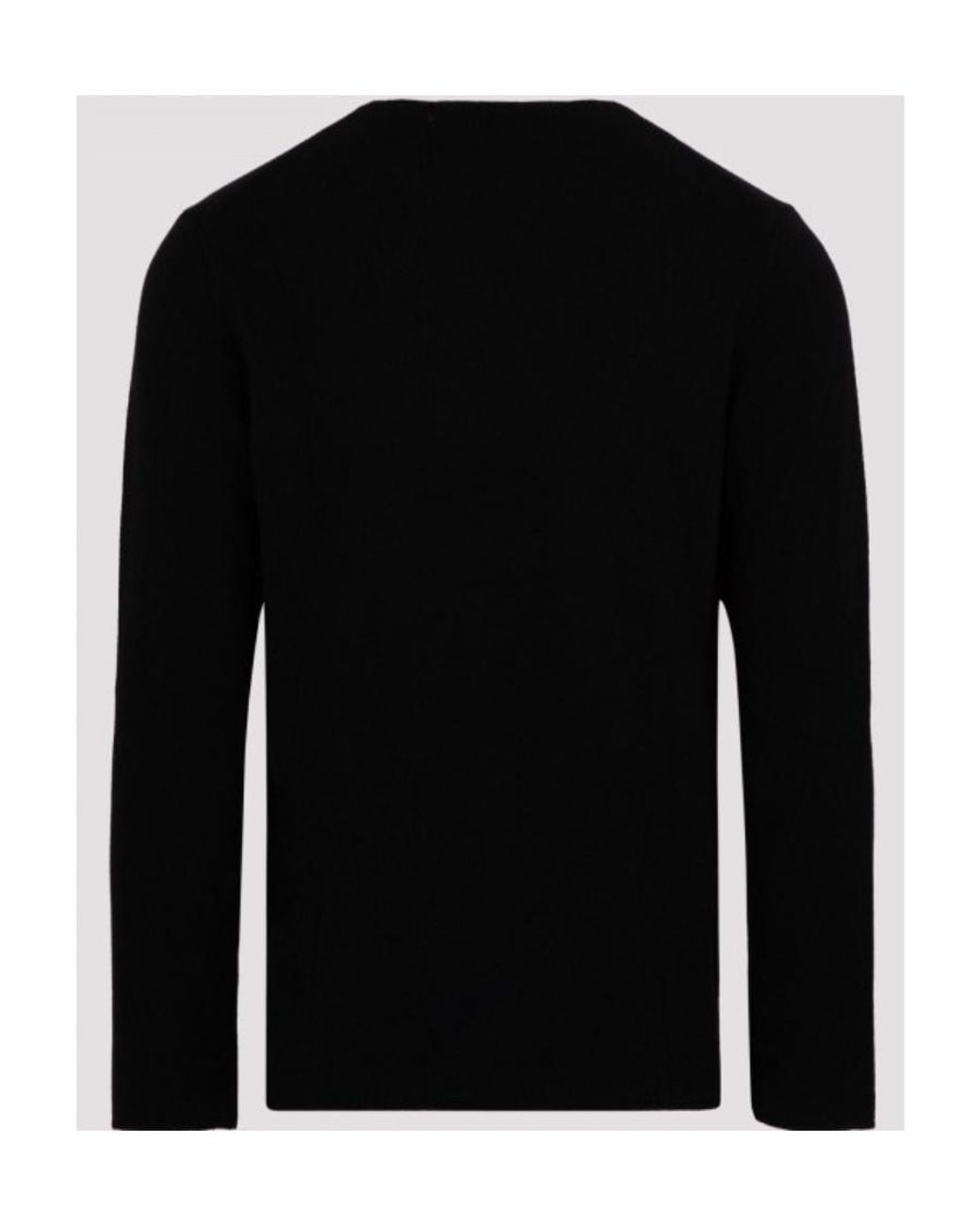 COMME DES GARÇONS PLAY Black Comme Des Garçons Play Logo Patch Crewneck Jumper for men