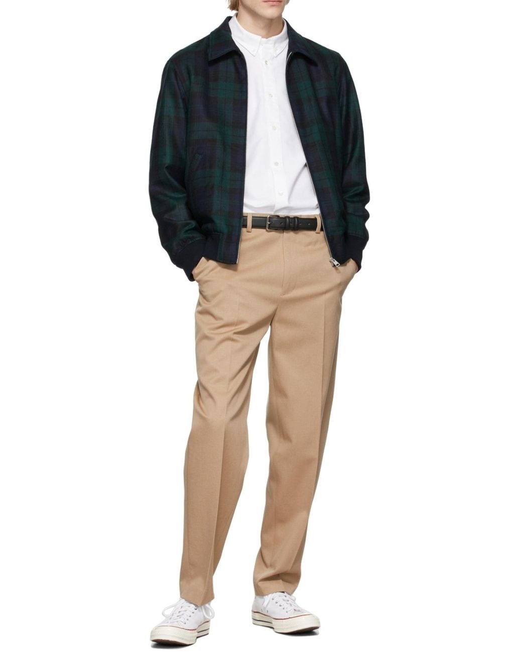 A.P.C. White Buttoned Long-Sleeved Shirt for men