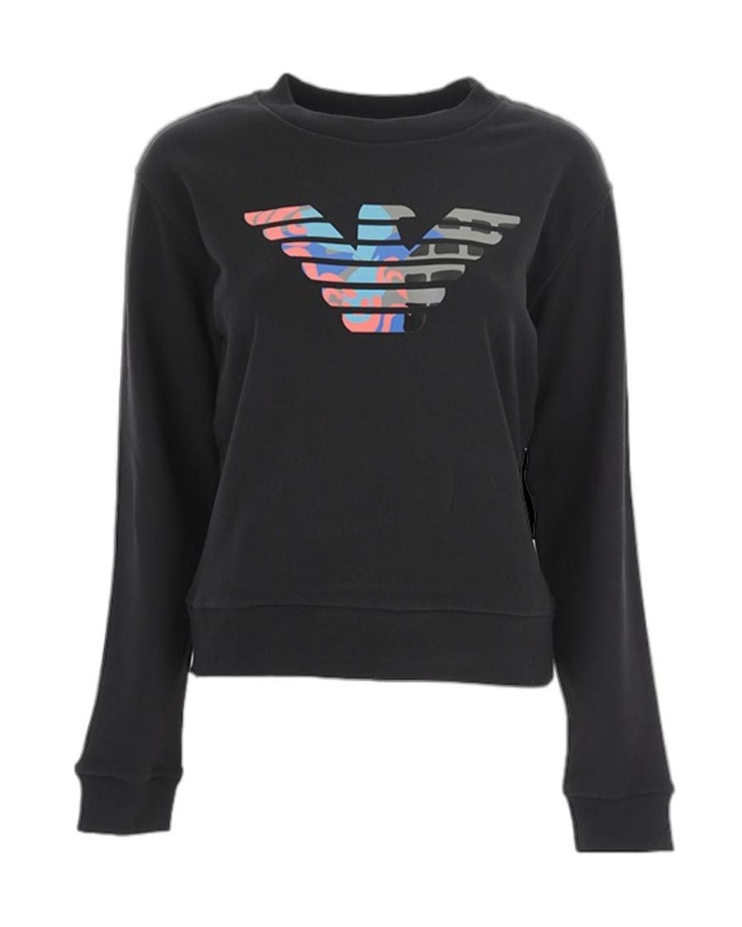 Emporio Armani Blue Crewneck Logo Sweatshirt