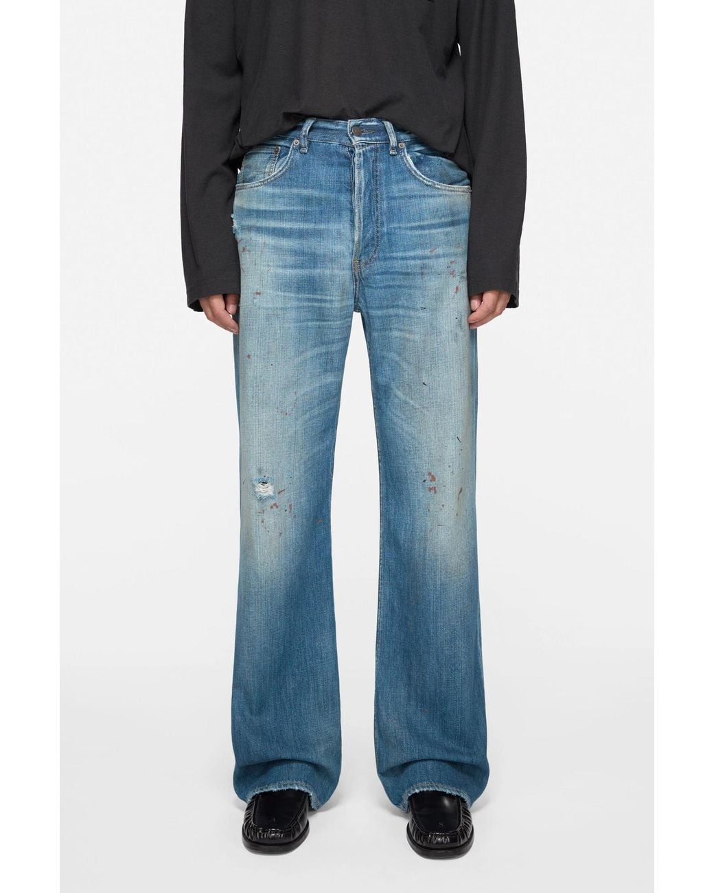 Acne Blue Regular Fit Jeans for men