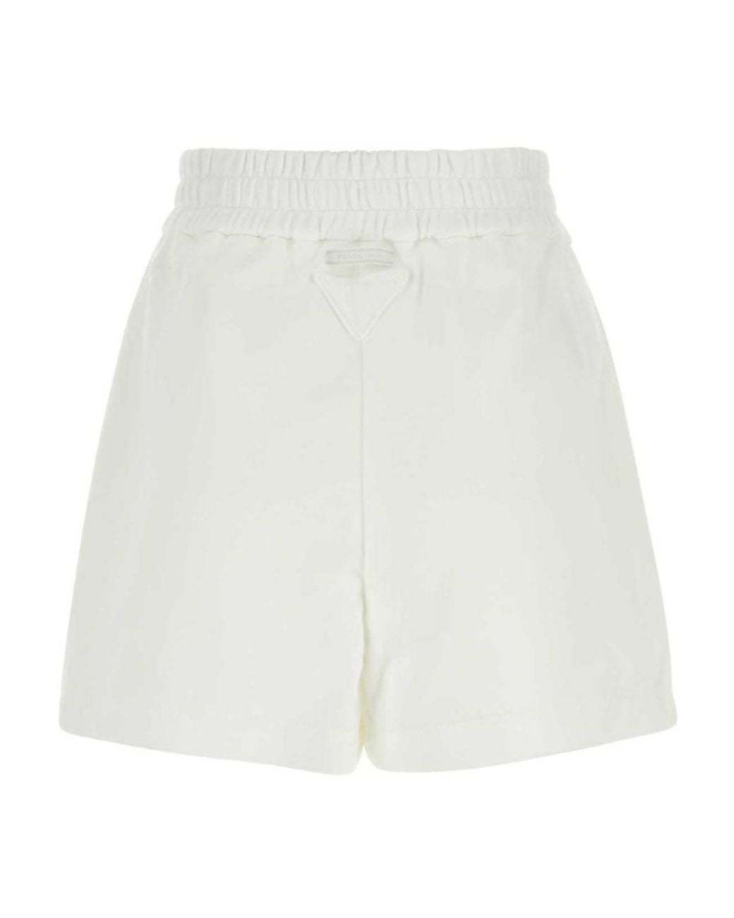 Prada White Loose Waist Shorts