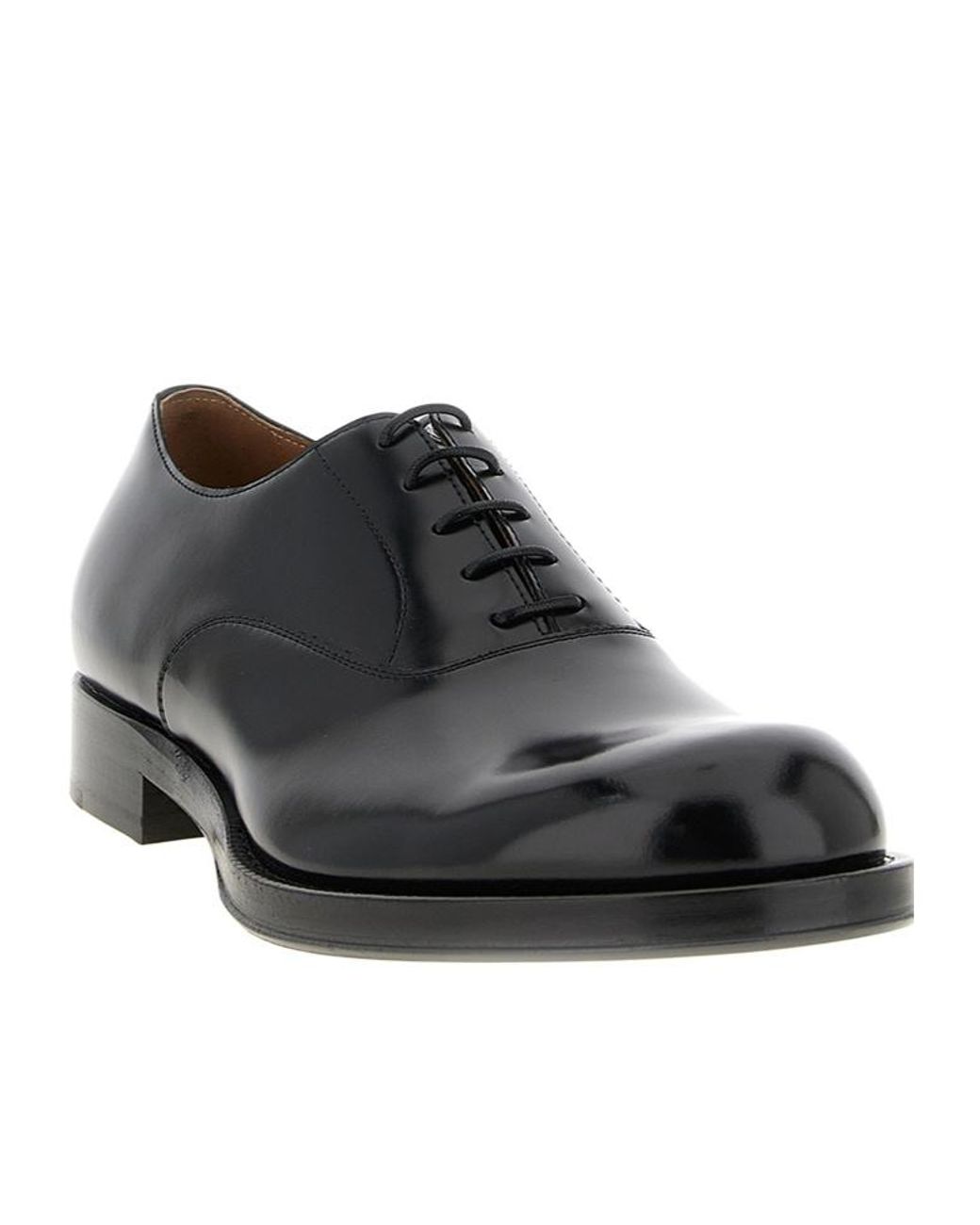 Dries Van Noten Black Lace-Up Oxford Shoes for men