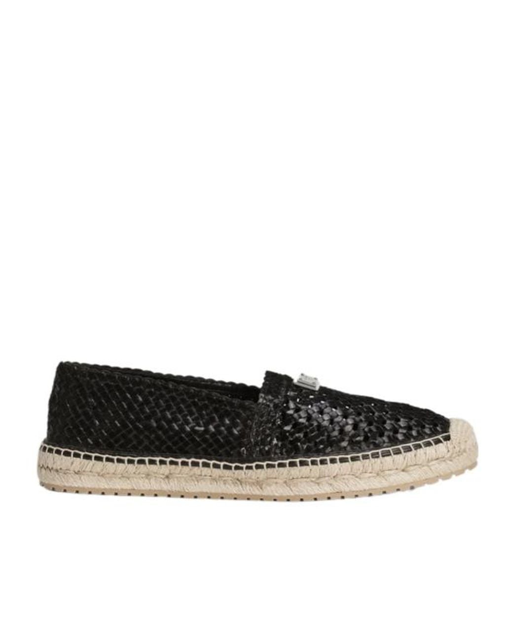 Dolce & Gabbana Black Logo Plaque Espadrilles for men