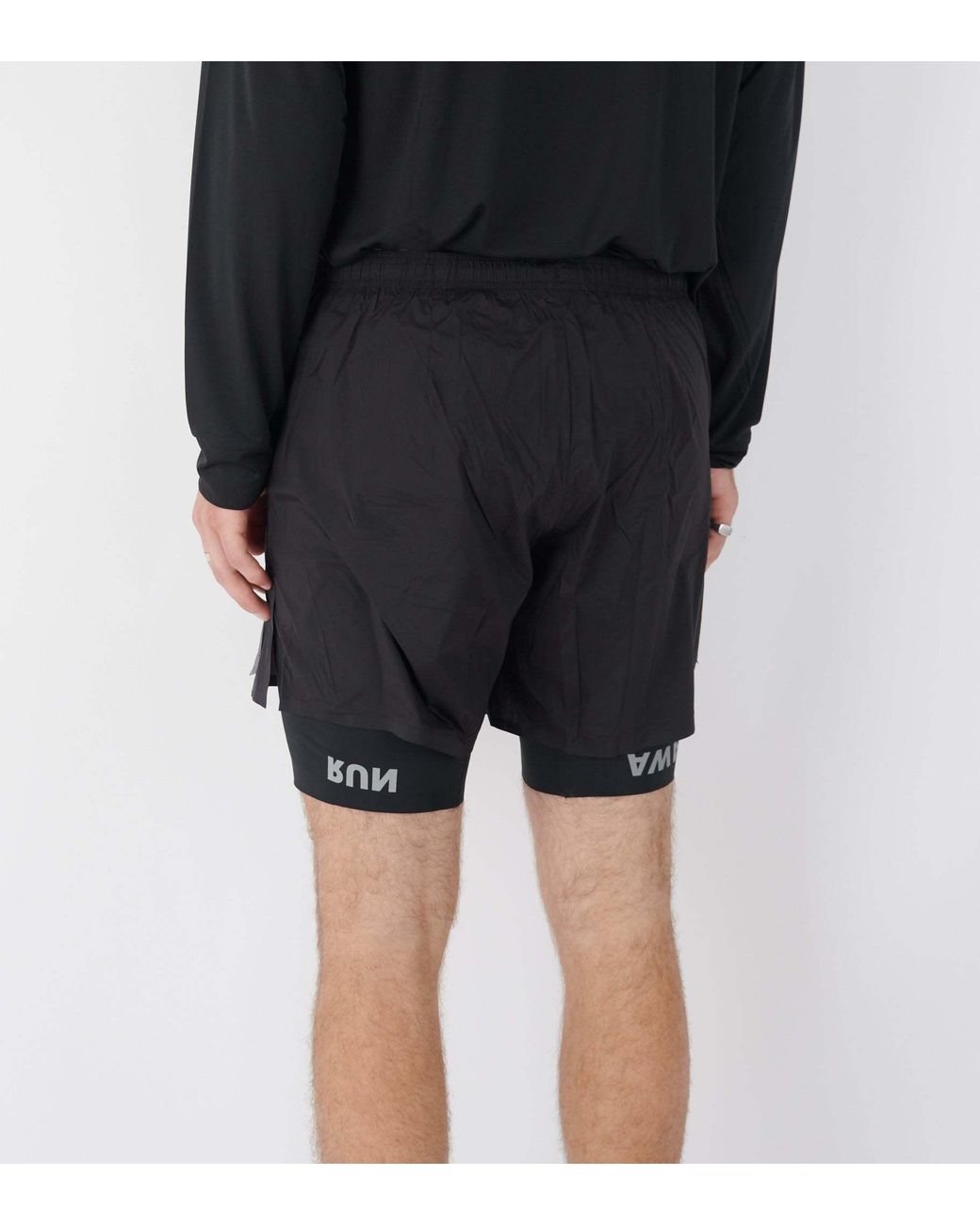 Satisfy Black Drawstring Waist Shorts for men