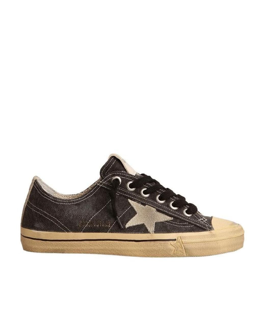Golden Goose Deluxe Brand Brown V-Star Lace-Up Sneakers for men