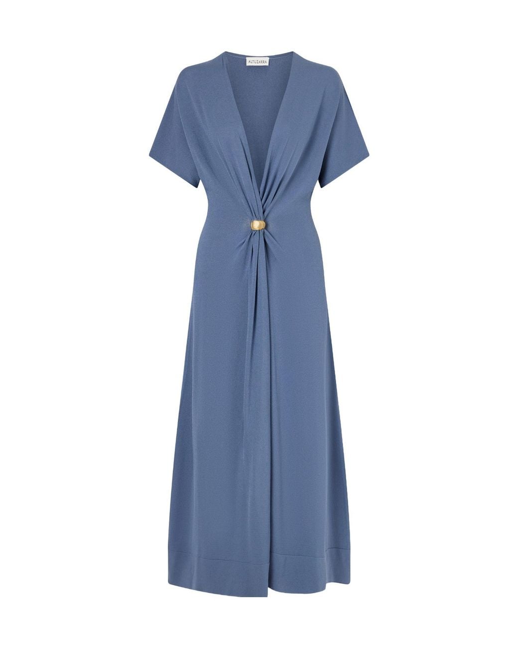 Altuzarra Blue Rene V-Neck Dress