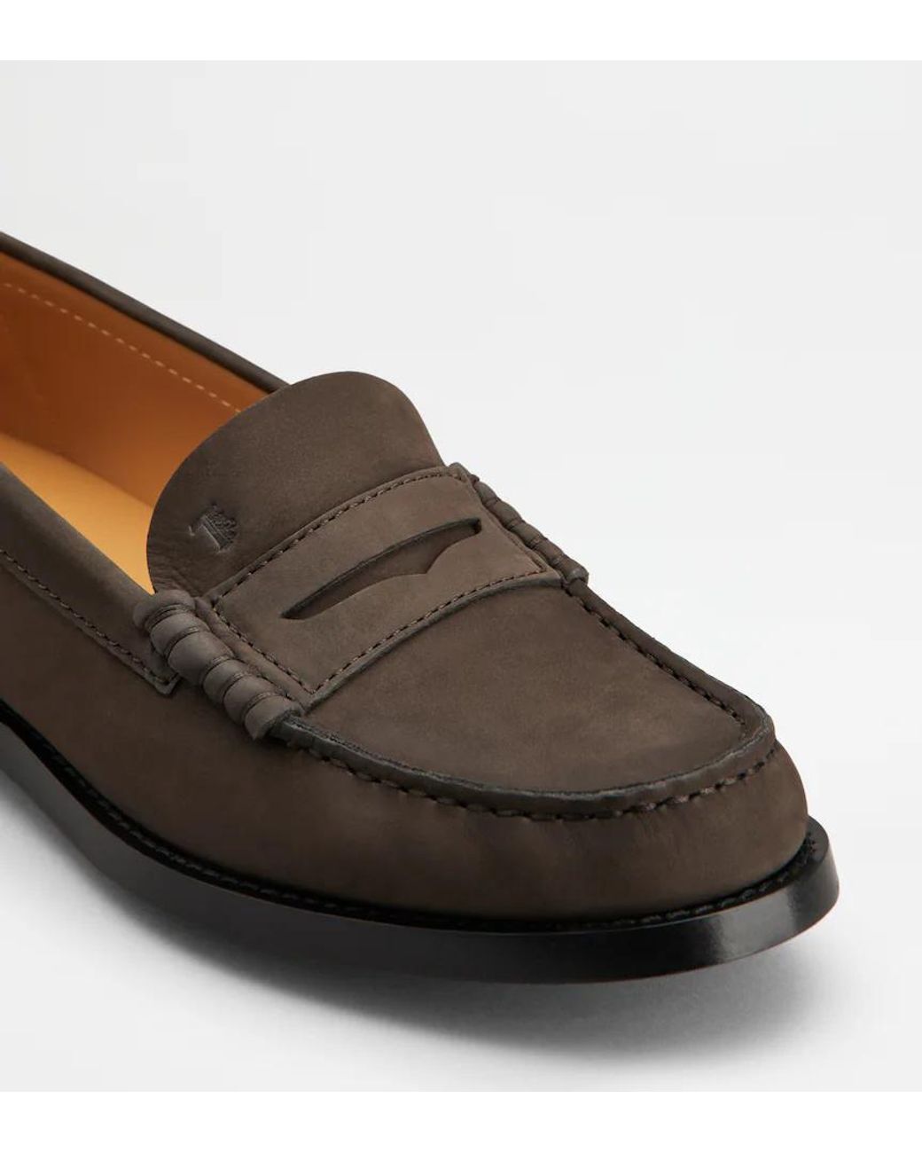 Tod's Brown Leather Loafers