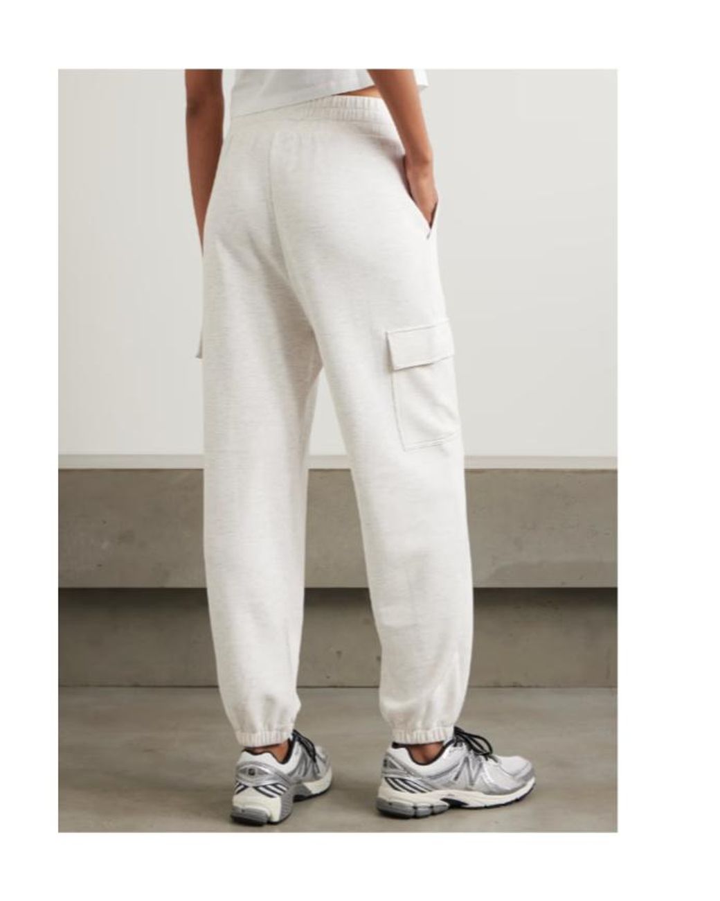 Varley White Elastic Waistband Casual Pants