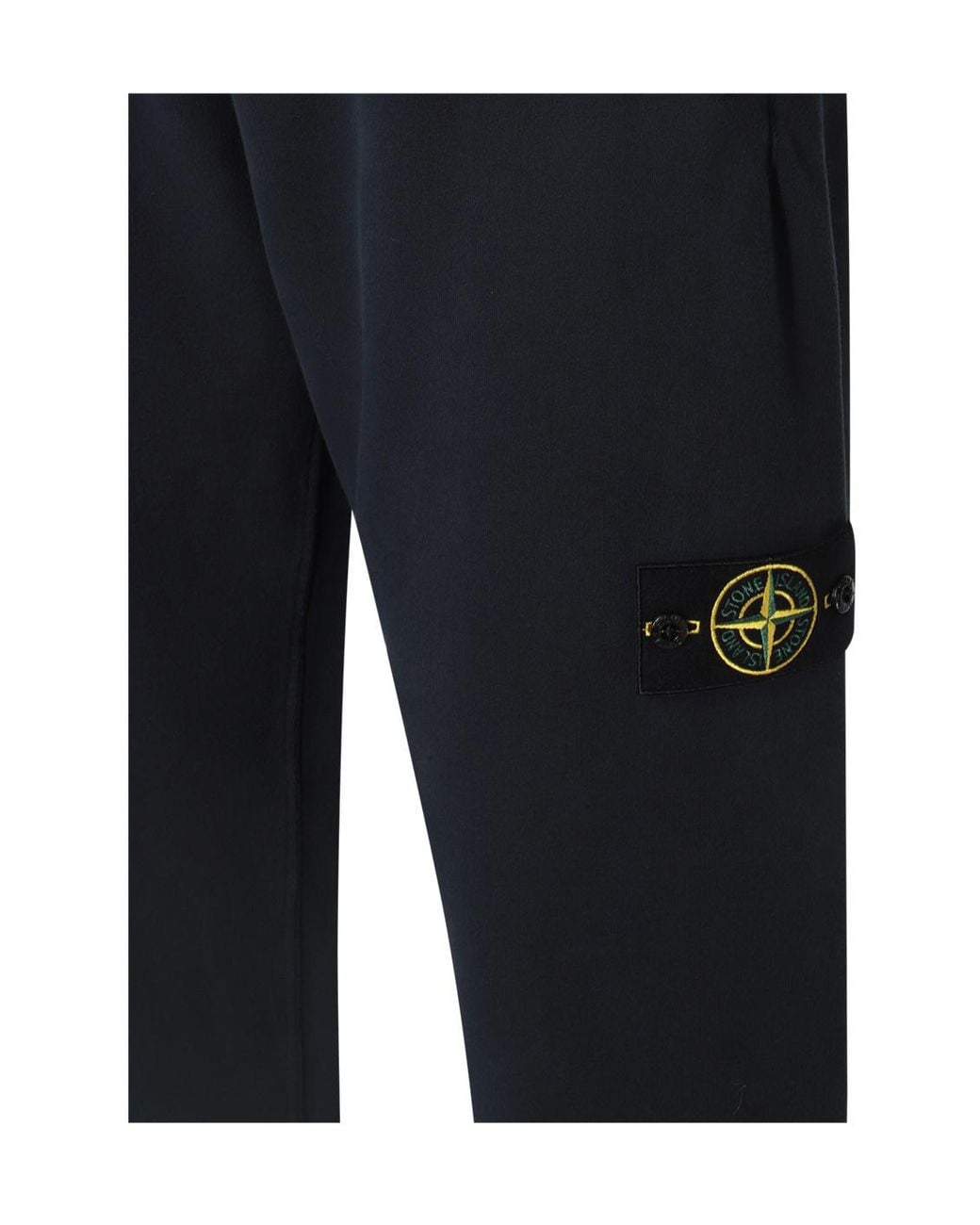 Stone Island Blue Logo Patch Tapered-Leg Sweatpants for men