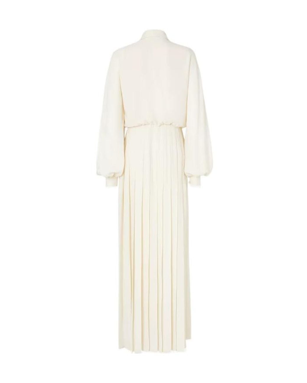 Fendi White Long Flowing Shirt Dress
