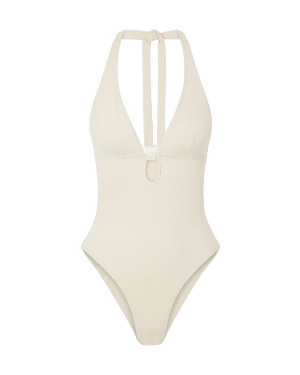 Eres White Cut-Out Stretch-Jersey Swimsuit
