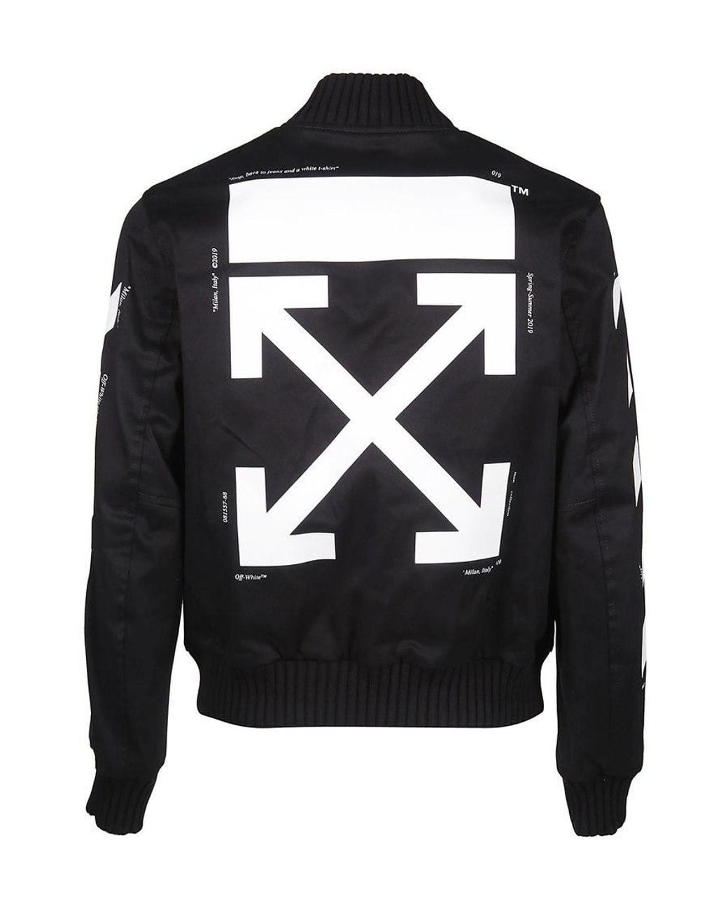 Off-White c/o Virgil Abloh Black Arrow Logo Bomber Jacket for men