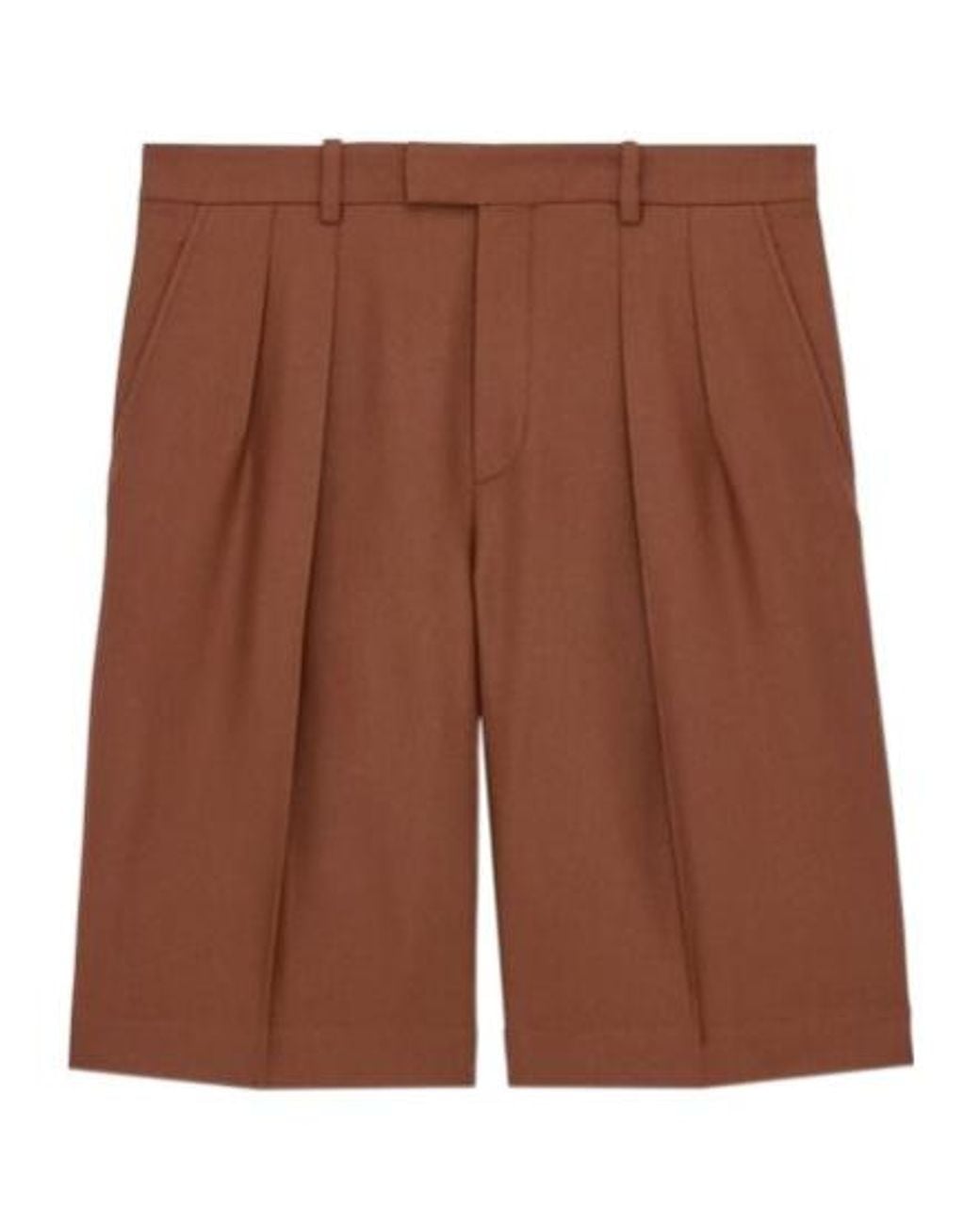 Saint Laurent Brown Mid-Rise Bermuda Shorts